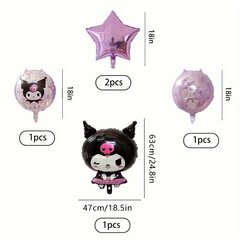 Viralliset Sanrio 5-osainen ilmapallosetti - Kuromi, My Melody &amp; Hello Kitty teemat juhliin. hinta ja tiedot | Ilmapallot | hobbyhall.fi