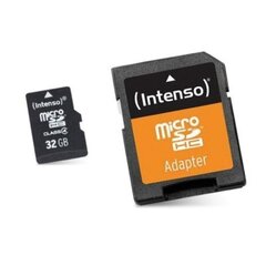 -Muistikortti Intenso Micro SDHC 32GB 10 luokka hinta ja tiedot | Puhelimen muistikortit | hobbyhall.fi