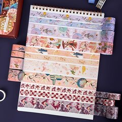 100 rullaa washi-teippiä, kiinalainen muinainen tyttö kurki teemakoriste. hinta ja tiedot | Lahjapaketointi | hobbyhall.fi