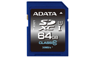 Atminties kortelė Adata Premier Pro SDXC UHS-I U1 64 GB hinta ja tiedot | Kameran muistikortit | hobbyhall.fi