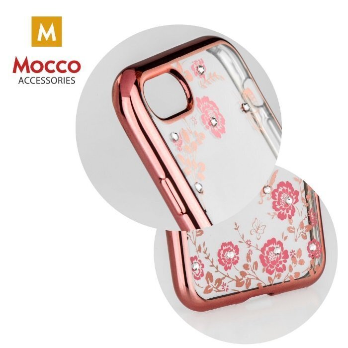 Mocco Electro Diamond Silicone Case for Xiaomi Pocophone F1 Rose - Transparent hinta ja tiedot | Puhelimen kuoret ja kotelot | hobbyhall.fi