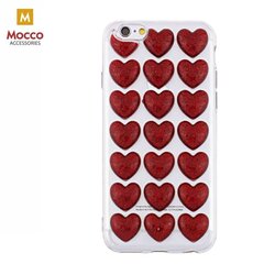 Mocco Trendy Heart Silicone Back Case for Apple iPhone 6 Plus / 6S Plus Red hinta ja tiedot | Puhelimen kuoret ja kotelot | hobbyhall.fi
