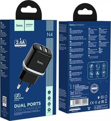 Hoco N4 kotitalouslaturi kahdella USB-liitännällä (2.4A) musta hinta ja tiedot | Hoco Puhelimet, älylaitteet ja kamerat | hobbyhall.fi
