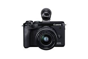 Canon EOS M6 Mark II + EF-M 15-45mm + EVF-DC2, Black hinta ja tiedot | Kamerat | hobbyhall.fi