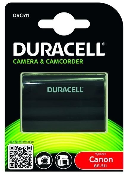 Duracell baterija, analogas Canon BP-508 BP-511 BP-512 BP-514 BP-522 P-535, 1400mAh hinta ja tiedot | Kameran akut | hobbyhall.fi