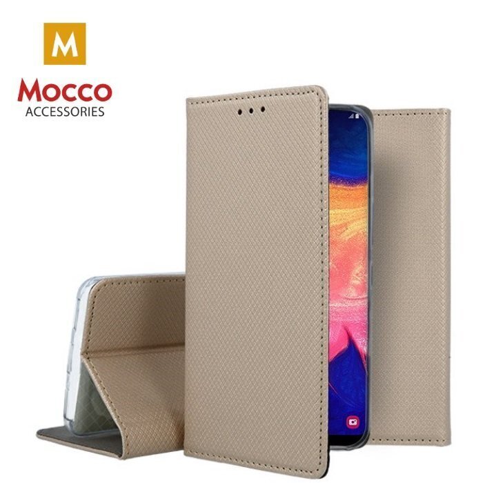 Mocco Smart Magnet Book Case For Huawei P40 PRO Gold hinta ja tiedot | Puhelimen kuoret ja kotelot | hobbyhall.fi