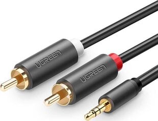 Ugreen Jack 3,5 mm - RCA (Cinch) x 2, 10m 10514 hinta ja tiedot | Kaapelit ja adapterit | hobbyhall.fi