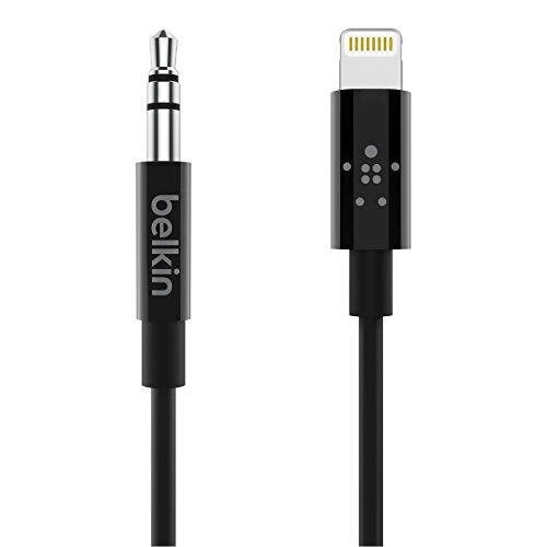 Kabelis Belkin AV10172bt03-BLK, Lightning - 3.5 mm Minijack, 0.9 m hinta ja tiedot | Puhelinkaapelit | hobbyhall.fi