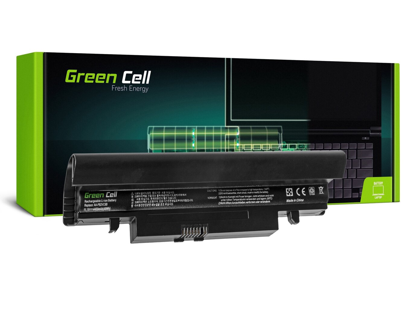 Green Cell Laptop Battery for Samsung NP-N100 NP-N102S NP-N145 NP-N150 NP-N210 hinta ja tiedot | Kannettavien tietokoneiden akut | hobbyhall.fi