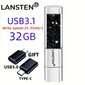 32GB 64GB 128GB Korut Kristalli Huulipuna USB-Muistitikku hinta ja tiedot | Muistitikut | hobbyhall.fi