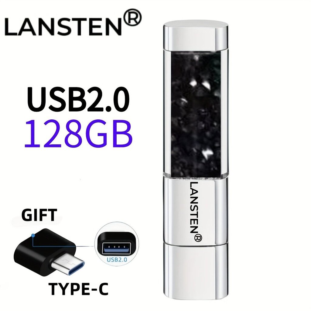 32GB 64GB 128GB Korut Kristalli Huulipuna USB-Muistitikku hinta ja tiedot | Muistitikut | hobbyhall.fi