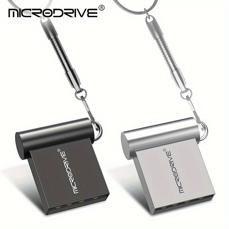 MiCRODRIVE Mini USB-muistitikku Avainrengas 128GB Musta Hopea MINI Kuvio. hinta ja tiedot | Muistitikut | hobbyhall.fi