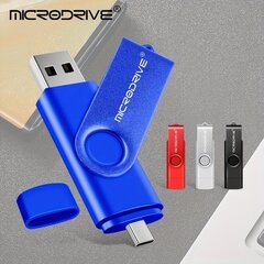 Pyörivä USB-tikku nopea 128GB metalli Type C USB2.0 muistitikku OTG 128GB. hinta ja tiedot | Muistitikut | hobbyhall.fi