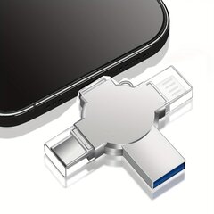 USB-muistitikku Valokuville IPhoneen, Metallinen 4-in-1 USB-C. hinta ja tiedot | Muistitikut | hobbyhall.fi