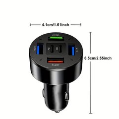 JAVIVID 6-in-1 Autolaturi 4 USB-portilla + 2 Type-C PD. hinta ja tiedot | Sähköiset lisätarvikkeet | hobbyhall.fi