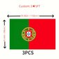 3-Pakkaus Portugalin Kansallisliput - Kestävä Polyesteri, 152.4x91.44 cm hinta ja tiedot | Liput | hobbyhall.fi