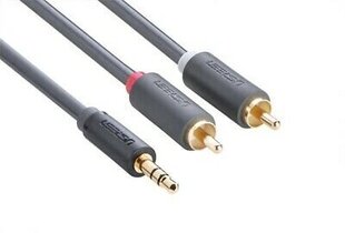 UGREEN 2 x RCA kaapeli, 3,5 mm, 2 m, musta, AV102 hinta ja tiedot | Kaapelit ja adapterit | hobbyhall.fi