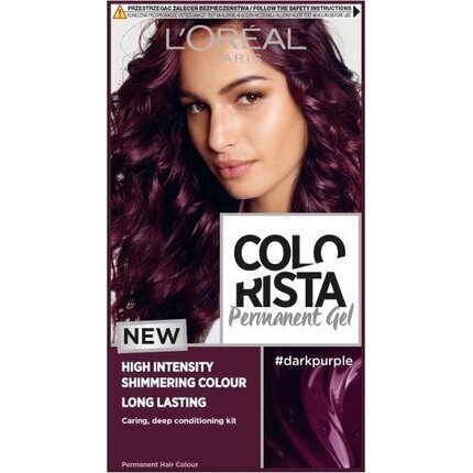 L'Oreal Colorista Permanent Gel, #DarkPurple -hiusvärigeeli hinta ja tiedot | Hiusvärit | hobbyhall.fi