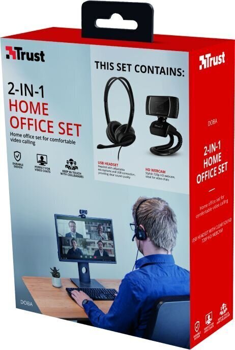 Trust Doba 2-in-1 Home Office Set hinta ja tiedot | Web-kamerat | hobbyhall.fi