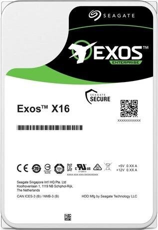 Drive server HDD Seagate Exos X16 (14 TB; 3.5 Inch; SATA III) hinta ja tiedot | Kovalevyt | hobbyhall.fi