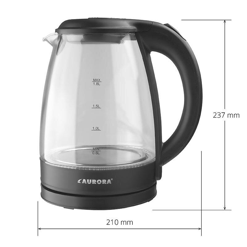 Virdulys Aurora AU3014 Kettle, 1750W, Filter, 1.8L hinta ja tiedot | Vedenkeittimet | hobbyhall.fi