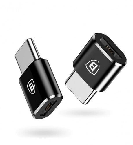 Adapteri Baseus Mini Universal Micro USB USB TypeC liitäntä, musta hinta ja tiedot | Adapterit | hobbyhall.fi