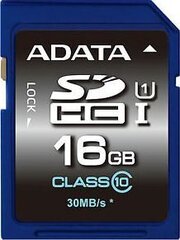 ADATA 16GB SDHC UHS-I U1 (10 klasės) hinta ja tiedot | Kameran muistikortit | hobbyhall.fi