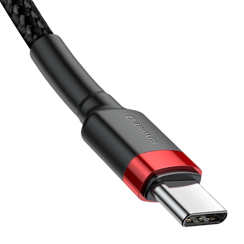 Latauskaapeli Baseus Cafule CATKLF-GG1 USB-C ->USB-C, 60 W / PD 3.0 / 100 cm, musta hinta ja tiedot | Puhelinkaapelit | hobbyhall.fi