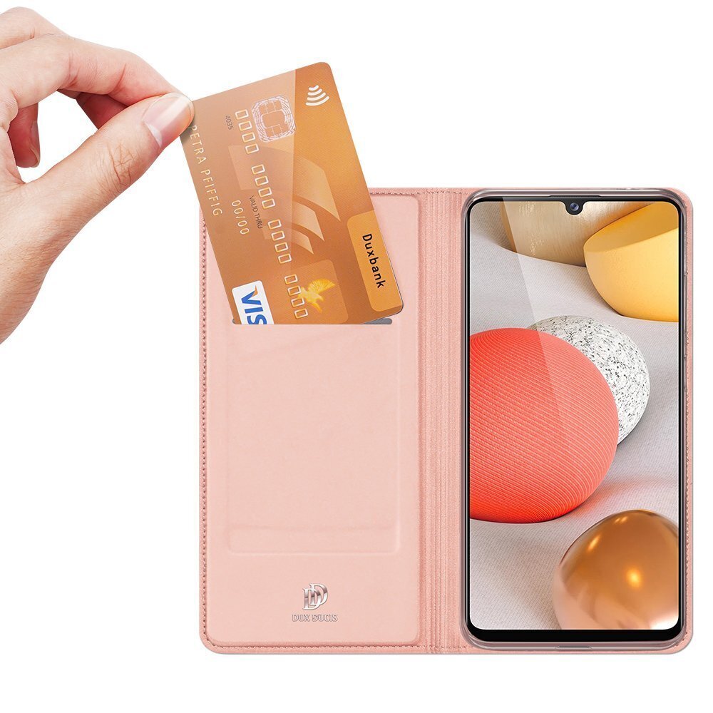 DUX DUCIS Skin Pro Bookcase type case for Samsung Galaxy A42 5G pink hinta ja tiedot | Puhelimen kuoret ja kotelot | hobbyhall.fi