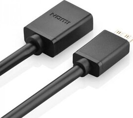 Ugreen videosovitin mini HDMI MIMI, 22 cm, musta hinta ja tiedot | Adapterit | hobbyhall.fi