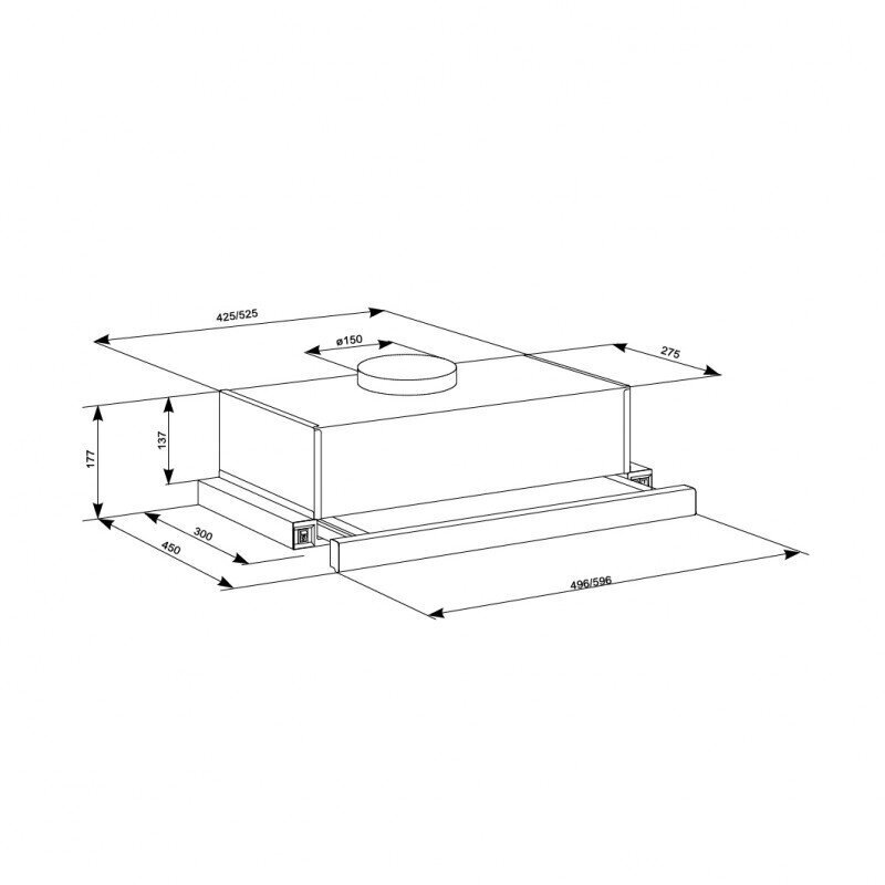 Eleyus Storm G 960 LED SMD 60 WH hinta ja tiedot | Liesituulettimet | hobbyhall.fi