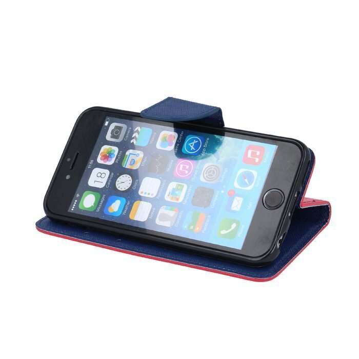 Mocco Fancy Book Case For Apple Iphone 12 / 12 Pro Red- Blue hinta ja tiedot | Puhelimen kuoret ja kotelot | hobbyhall.fi