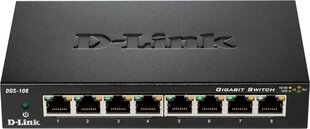 D-Link DGS108 hinta ja tiedot | Reitittimet ja modeemit | hobbyhall.fi