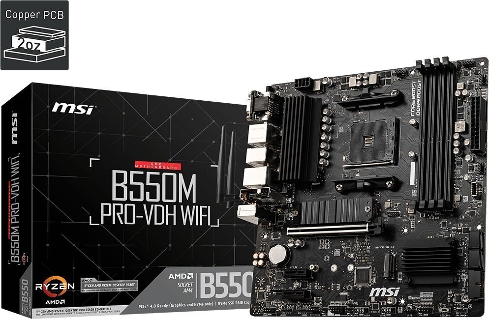 MSI B550M Pro-VDH Wifi hinta ja tiedot | Emolevyt | hobbyhall.fi