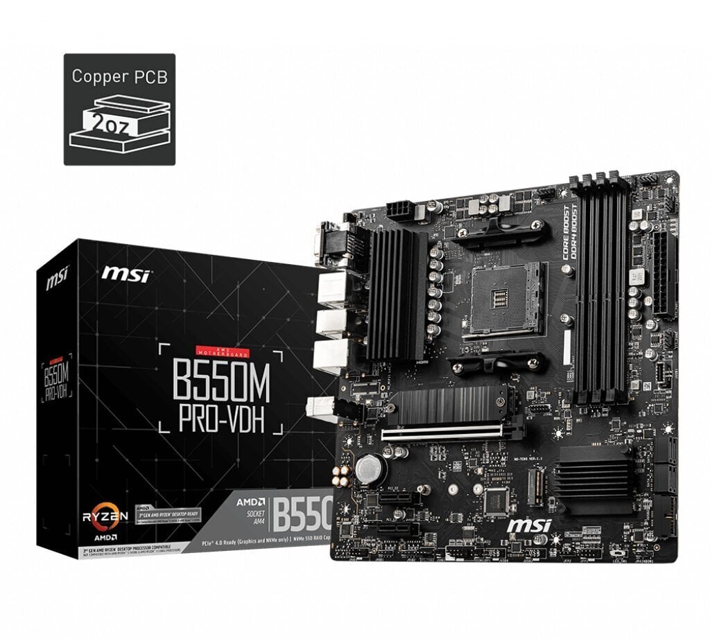 MSI B550M Pro-VDH hinta ja tiedot | Emolevyt | hobbyhall.fi