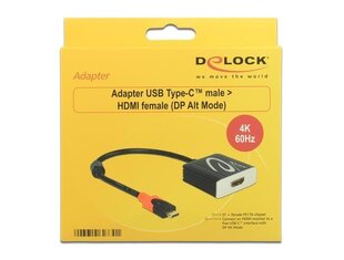 Adapteris Delock USB C uros - HDMI naaras, 0,2 m hinta ja tiedot | Kaapelit ja adapterit | hobbyhall.fi