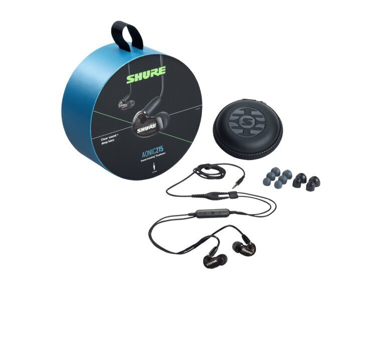 Shure Aonic 215 ausinės, juodos hinta ja tiedot | Kuulokkeet | hobbyhall.fi