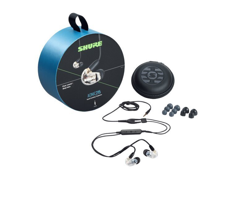 Shure Aonic 215 ausinės, skaidrios hinta ja tiedot | Kuulokkeet | hobbyhall.fi