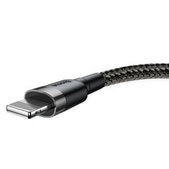 Kaapeli Baseus USB kestävä nylon punottu johto USB / Lightning Qc3.0 2.4A 0.5m, musta/harmaa hinta ja tiedot | Baseus Puhelimet, älylaitteet ja kamerat | hobbyhall.fi