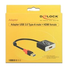 Adapteri sovitin Delock 62736, USB 3.0 type A uros- HDMI naaras hinta ja tiedot | Adapterit | hobbyhall.fi