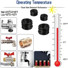 90-225 kpl Kumi O-Rengas Öljynkestävä Tiivistesarja Muovilaatikossa hinta ja tiedot | Eristeet ja tiivisteet | hobbyhall.fi