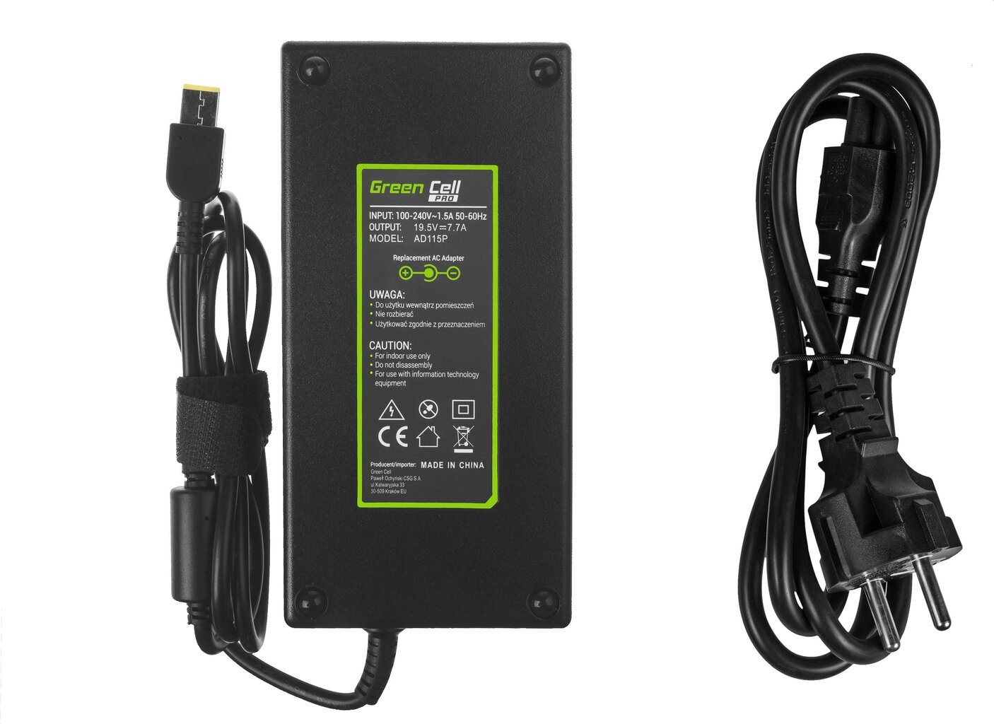 Maitinimo šaltinis / Kroviklis GC AD115P 19.5V 7.7A 150W Suderinama su Lenovo Ideacentre 310-15ASR 310S-08ASR 520-27IKL 910-27ISH A540 A740 hinta ja tiedot | Kannettavien tietokoneiden laturit | hobbyhall.fi