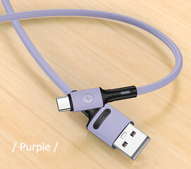 USB/Type-C laidas USAMS, violetinis, 100cm hinta ja tiedot | Puhelinkaapelit | hobbyhall.fi