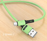 USB/Micro USB kaapeli USAMS, vihreä, 100cm hinta ja tiedot | Puhelinkaapelit | hobbyhall.fi