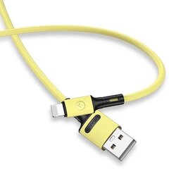 USB/Lightning-kaapeli USAMS, keltainen, 100cm hinta ja tiedot | Usams Puhelimet, älylaitteet ja kamerat | hobbyhall.fi