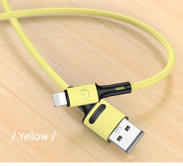 USB/Lightning-kaapeli USAMS, keltainen, 100cm hinta ja tiedot | Puhelinkaapelit | hobbyhall.fi