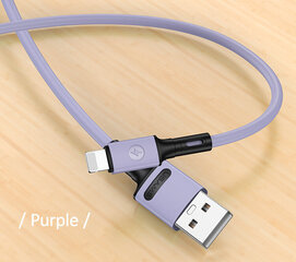 USB/Lightning laidas USAMS, violetinis, 100cm hinta ja tiedot | Puhelinkaapelit | hobbyhall.fi