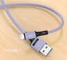 USB/Lightning laidas USAMS, violetinis, 100cm hinta ja tiedot | Puhelinkaapelit | hobbyhall.fi