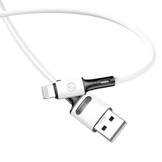 USB/Lightning-kaapeli USAMS valkoinen 100cm hinta ja tiedot | Puhelinkaapelit | hobbyhall.fi
