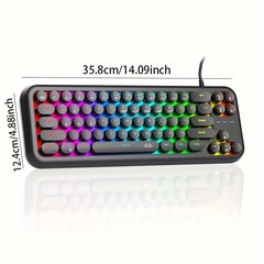 Magegee Ts91 Ergonominen RGB Pelinäppäimistö - 60% Kompakti Muotoilu Pyöreillä Näppäimillä hinta ja tiedot | Näppäimistöt | hobbyhall.fi